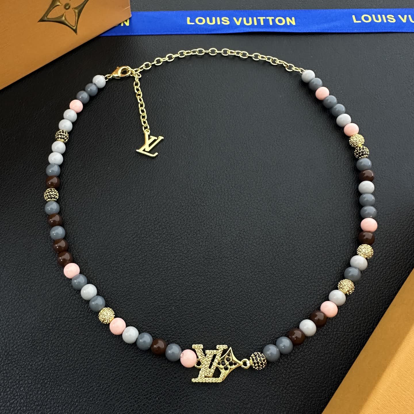 Louis Vuitton Beaded Necklace and Bracelet Set